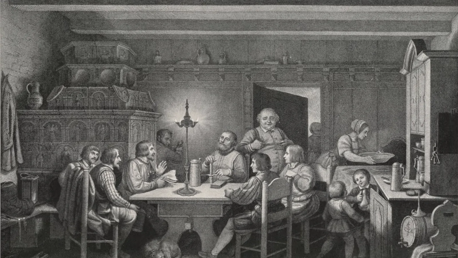 Historische Aufnahme einer Schlaraffia-Sippung